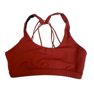 Icyzone Burnt Orange Sports Bra Large